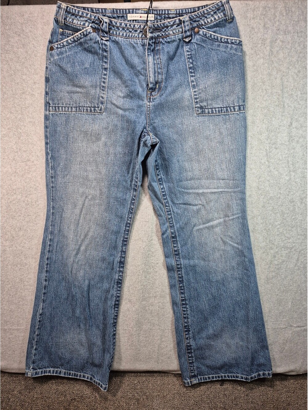 Vintage Y2K Tommy Hilfiger Hipster Boot Jeans Size 14 Bootcut 2004